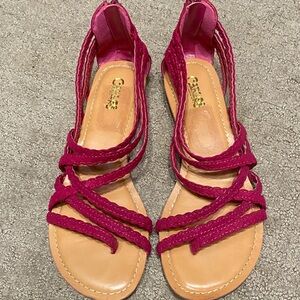 Carlos Women's Fuchsia Braided Sandals Size 9M
